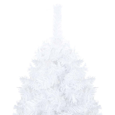 Vidaxl kunstkerstboom met verlichting en kerstballen 150 cm pvc wit