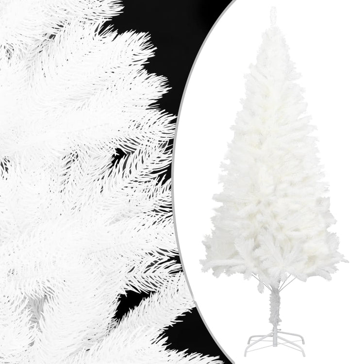 VidaXL Kunstkerstboom met verlichting en kerstballen 150 cm PVC wit