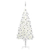 Vidaxl kunstkerstboom met verlichting en kerstballen 210 cm pvc wit