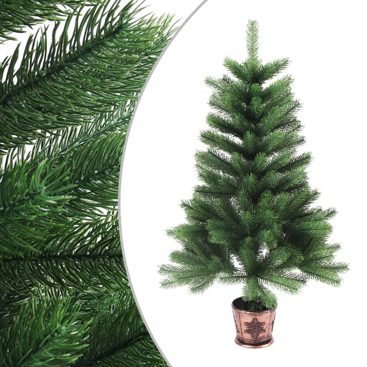 VidaXL Kunstkerstboom met verlichting en kerstballen 65 cm groen