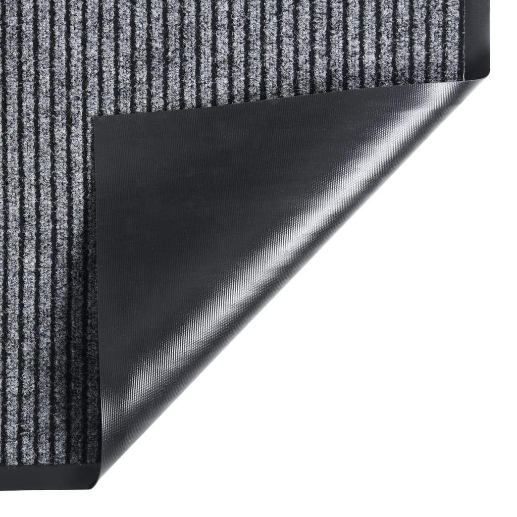 Vidaxl deurmat 60x80 cm gestreept grijs