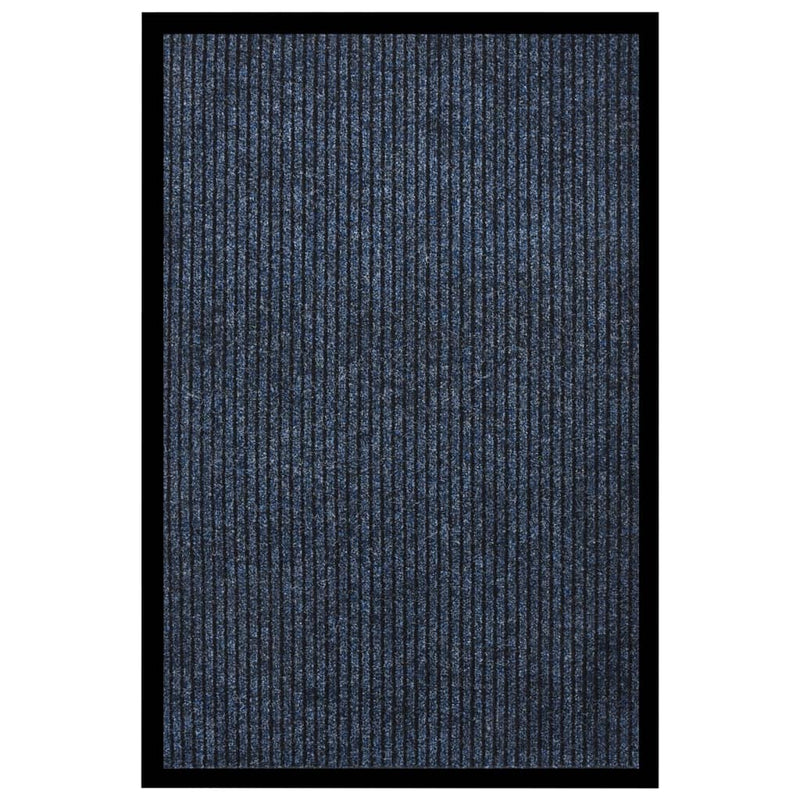 Vidaxl deurmat 80x120 cm gestreept blauw