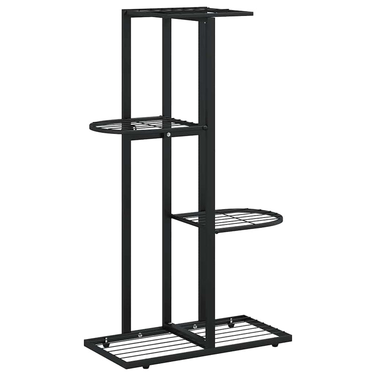 Vidaxl bloemenstandaard met 4 lagen 43x22x76 cm metaal zwart