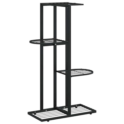 Vidaxl bloemenstandaard met 4 lagen 43x22x76 cm metaal zwart