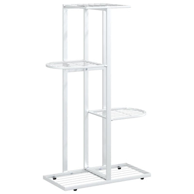 Vidaxl bloemenstandaard met 4 lagen 43x22x76 cm metaal wit