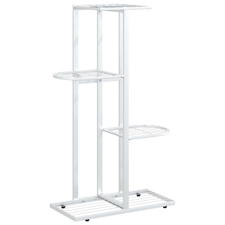 Vidaxl bloemenstandaard met 4 lagen 43x22x76 cm metaal wit