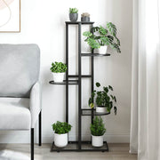 Vidaxl bloemenstandaard met 5 lagen 43x22x98 cm metaal zwart - afbeelding 3