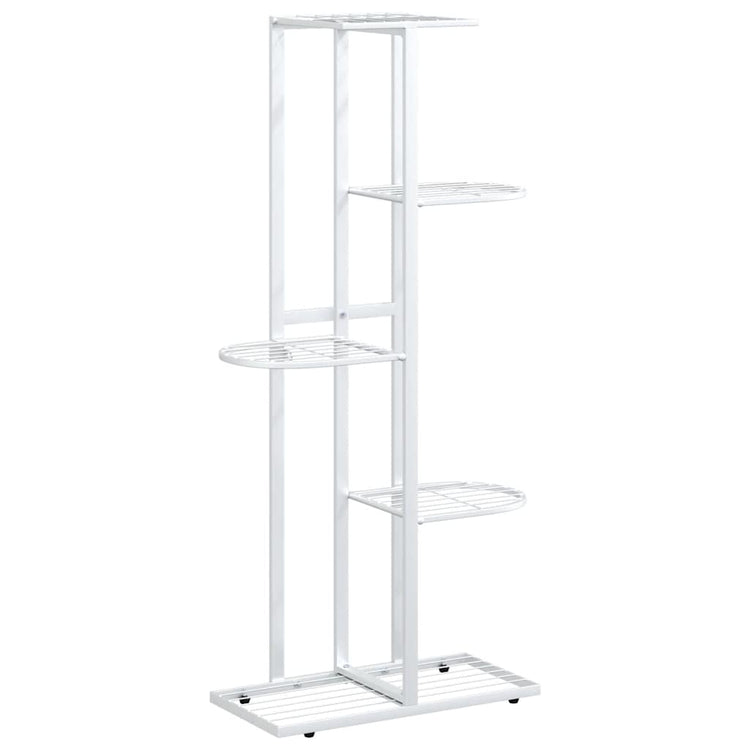 Vidaxl bloemenstandaard met 5 lagen 43x22x98 cm metaal wit