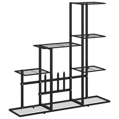 Vidaxl bloemenstandaard 94,5x25x88 cm metaal zwart