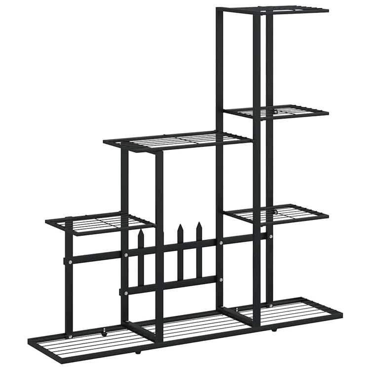 Vidaxl bloemenstandaard 94,5x25x88 cm metaal zwart