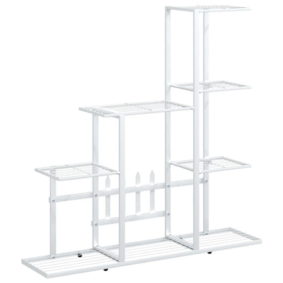 Vidaxl bloemenstandaard 94,5x25x88 cm metaal wit
