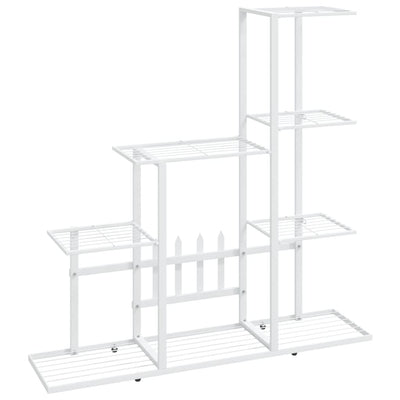 Vidaxl bloemenstandaard 94,5x25x88 cm metaal wit