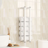 Vidaxl handdoekenrek 12,5x12,5x60 cm staal wit - afbeelding 1
