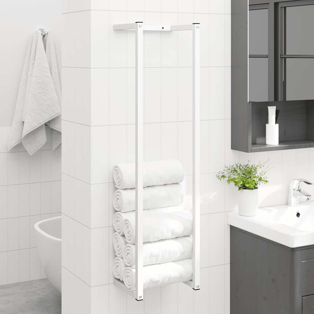Vidaxl handdoekenrek 25x20x95 cm staal wit