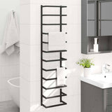 Vidaxl handdoekenrek 24x12x96 cm staal zwart - afbeelding 3