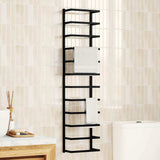 Vidaxl handdoekenrek 24x12x96 cm staal zwart - afbeelding 1