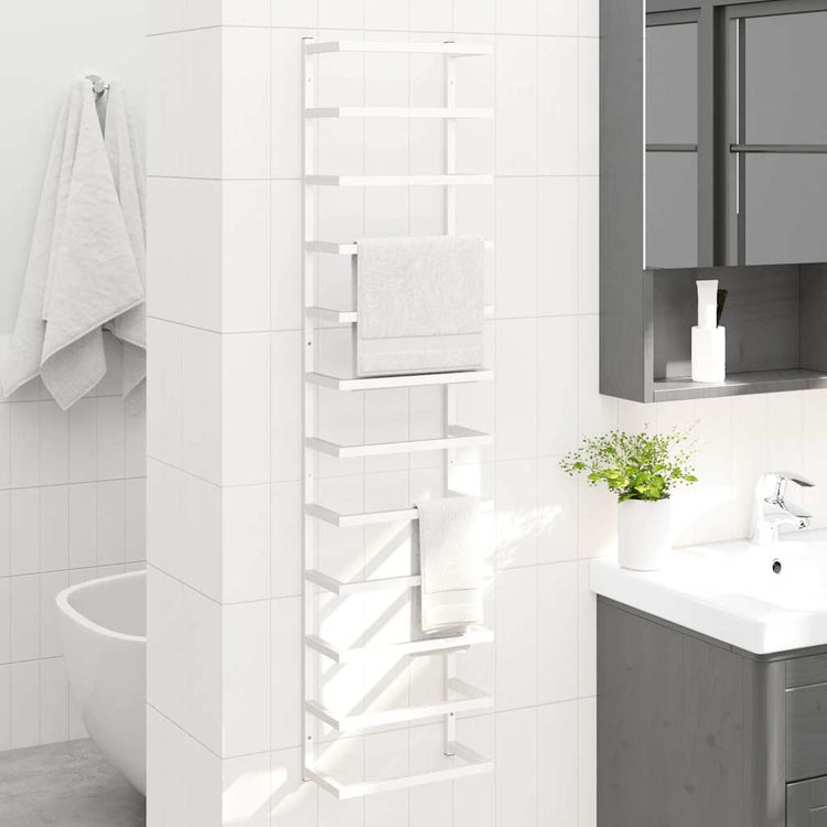 Vidaxl handdoekenrek 24x12x96 cm staal wit