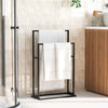 Vidaxl handdoekenrek vrijstaand 48x24x78,5 cm ijzer zwart