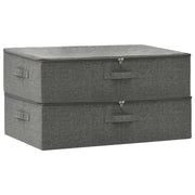 Vidaxl opbergboxen 2 st 70x40x18 cm stof antracietkleurig - afbeelding 2
