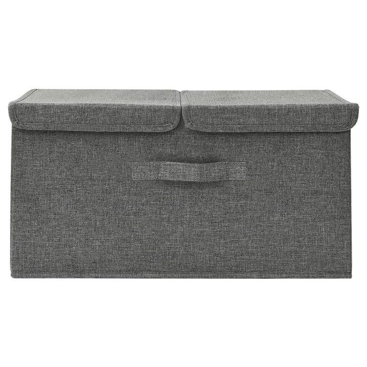 Vidaxl opbergdozen nonwoven stof 2 compartimenten antraciet