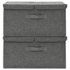 Vidaxl opbergboxen 2 st 50x30x25 cm stof antracietkleurig