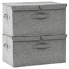 Vidaxl opbergboxen 2 st 50x30x25 cm stof grijs