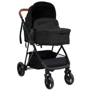 Vidaxl kinderwagen 3-in-1 staal antracietkleurig en zwart - afbeelding 2