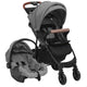 Vidaxl kinderwagen 3-in-1 staal lichtgrijs