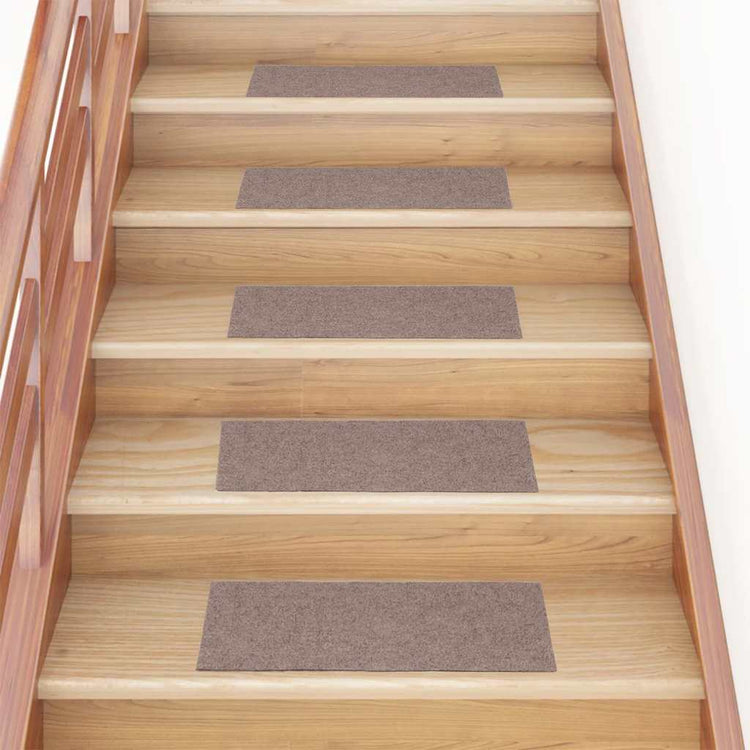Vidaxl trapmatten zelfklevend 15 stuks 60x25 cm lichtbruin rechthoekig