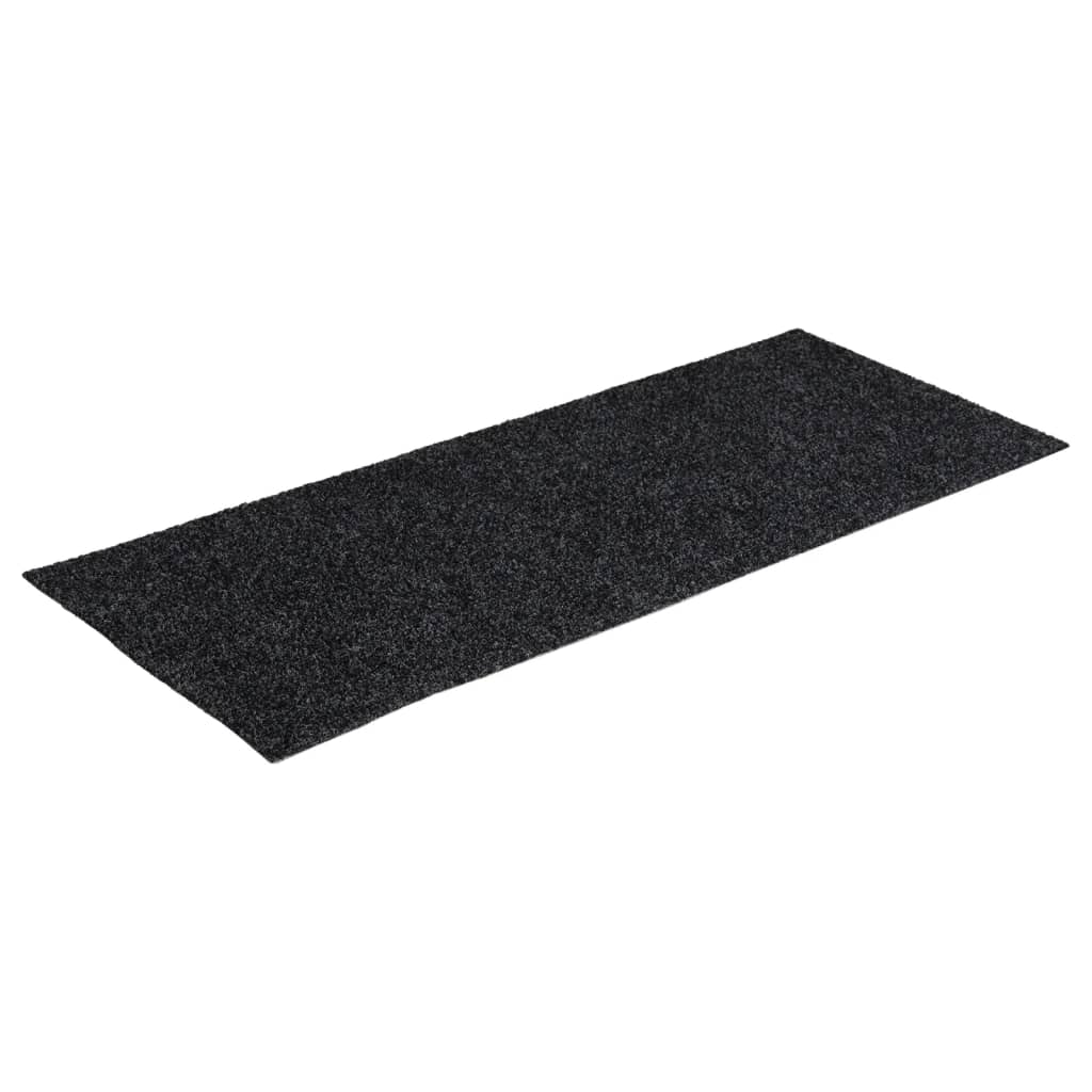 Vidaxl trapmatten zelfklevend 15 stuks 60x25 cm grijs rechthoekig