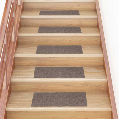 Vidaxl trapmatten zelfklevend 15 stuks 60x25 cm beige rechthoekig