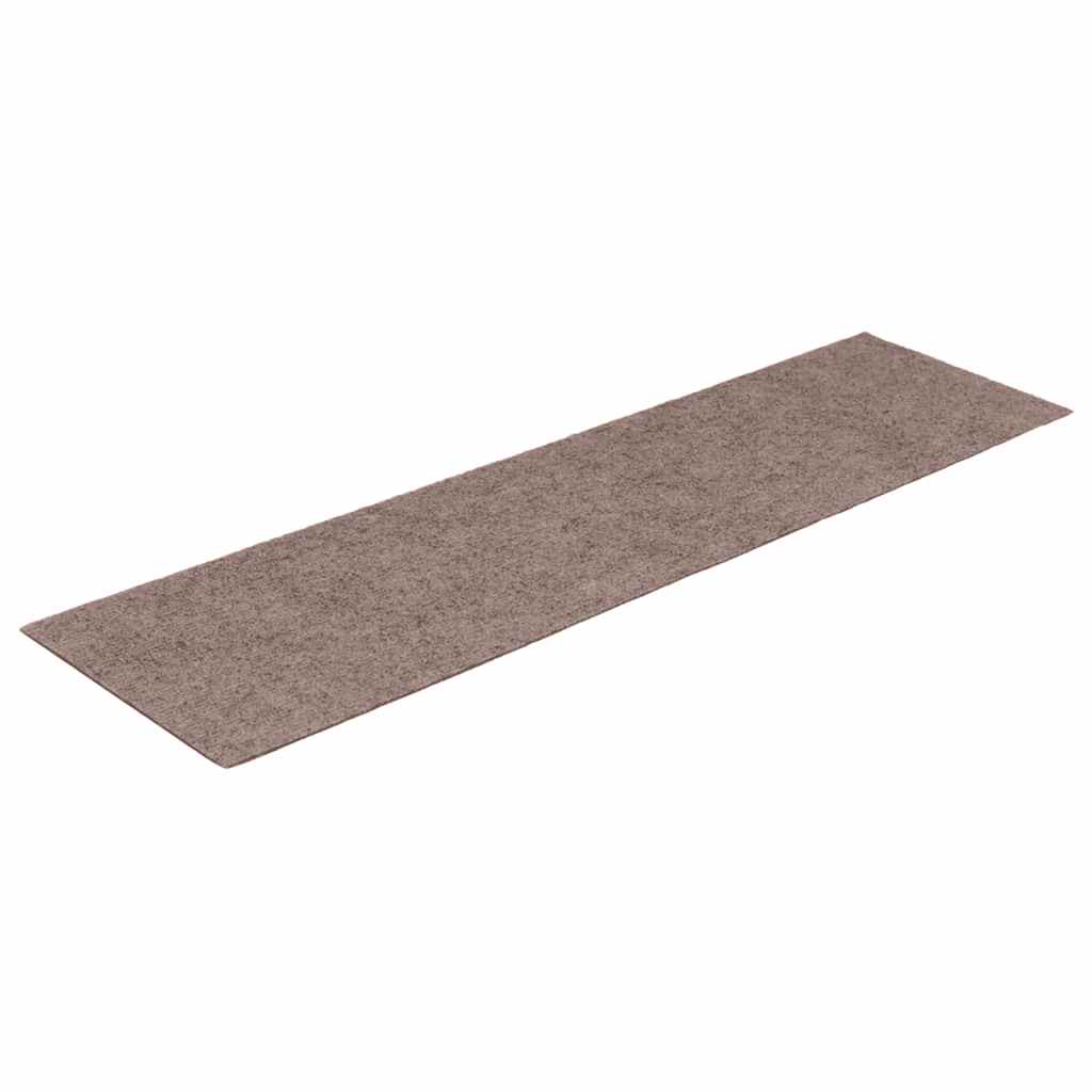 Vidaxl trapmatten zelfklevend 15 stuks 76x20 cm lichtbruin rechthoekig