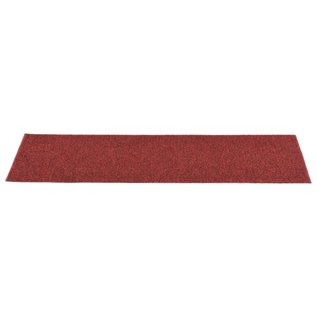 VidaXL 15 st Trapmatten zelfklevend rechthoekig 76x20 cm rood