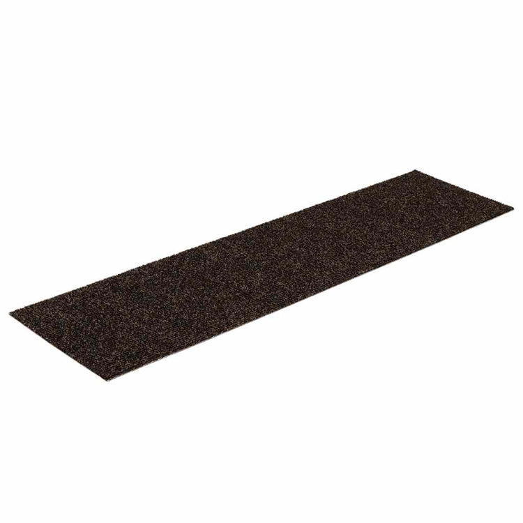 Vidaxl trapmatten zelfklevend 15 stuks 76x20 cm donkerbruin rechthoekig
