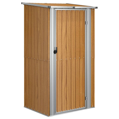 Vidaxl tuinhuis bruin 118,5x97x209,5 cm gegalvaniseerd staal