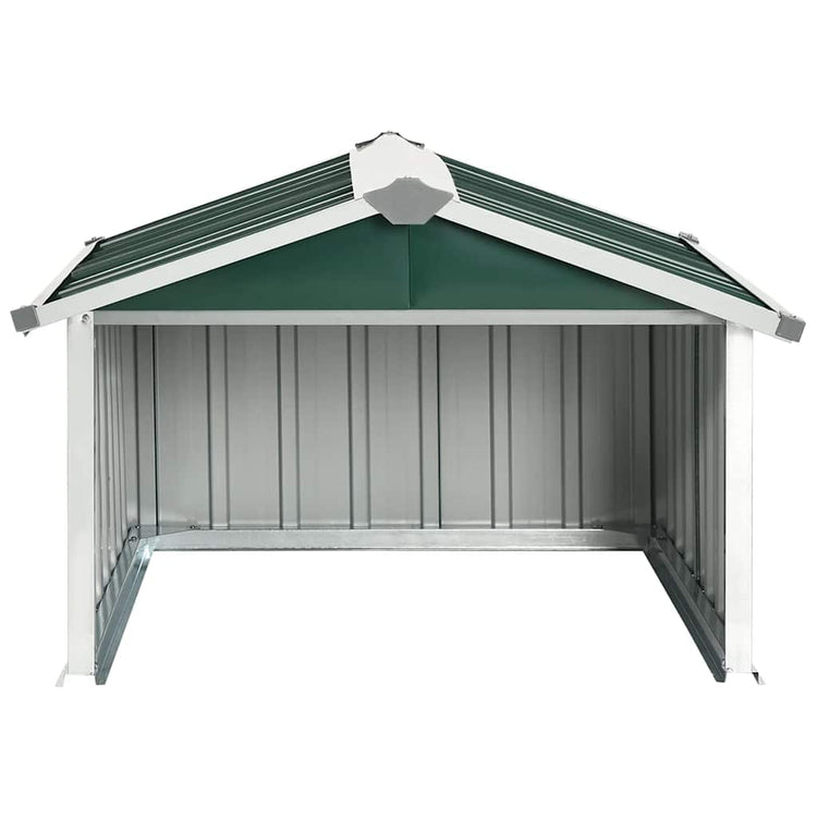 Vidaxl overkapping voor robotmaaier 92x97x63 cm staal groen