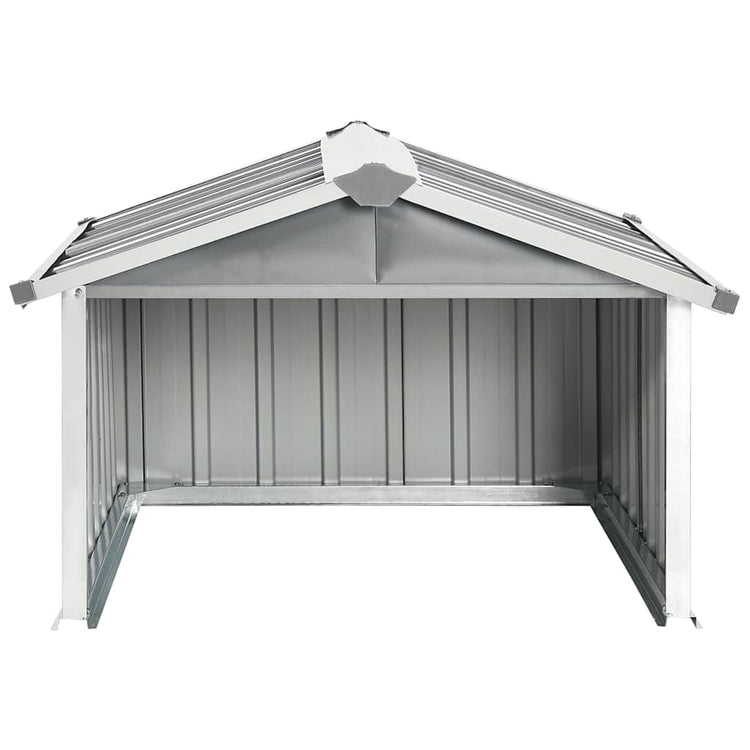 Vidaxl overkapping voor robotmaaier 92x97x63 cm staal grijs