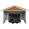 Vidaxl overkapping voor robotmaaier 92x97x63 cm staal bruin