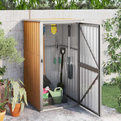 Vidaxl tuinschuur 88x89x161 cm gegalvaniseerd staal bruin