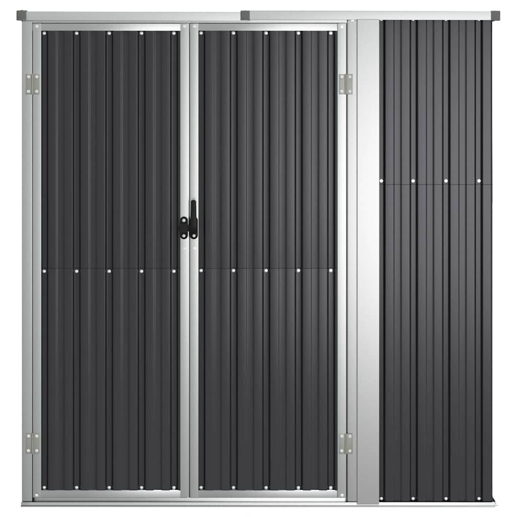 Vidaxl tuinschuur 161x89x161 cm gegalvaniseerd staal antracietkleurig