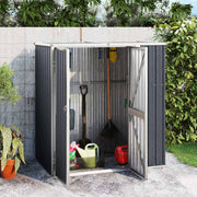 Vidaxl tuinschuur 161x89x161 cm gegalvaniseerd staal antracietkleurig - afbeelding 1