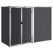 VidaXL Tuinschuur 225x89x161 cm gegalvaniseerd staal antracietkleurig - afbeelding 2