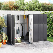 VidaXL Tuinschuur 225x89x161 cm gegalvaniseerd staal antracietkleurig - afbeelding 1