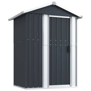 Vidaxl tuinschuur 126x97,5x177 cm gegalvaniseerd staal antracietkleur - afbeelding 2