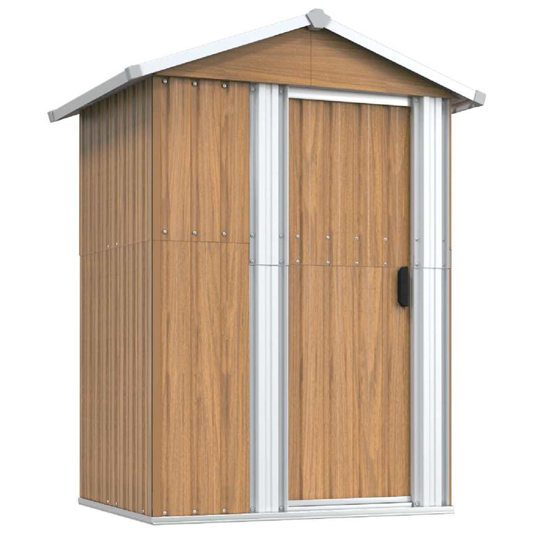 Vidaxl tuinhuis bruin 126x97,5x177 cm gegalvaniseerd staal