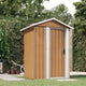 Vidaxl tuinhuis bruin 126x97,5x177 cm gegalvaniseerd staal