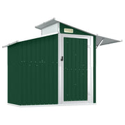 VidaXL Tuinschuur 270x130x208,5 cm gegalvaniseerd staal groen - afbeelding 2