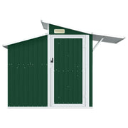 VidaXL Tuinschuur 270x130x208,5 cm gegalvaniseerd staal groen - afbeelding 3