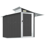 VidaXL Tuinschuur 270x130x208,5 cm gegalvaniseerd staal antracietkleur - afbeelding 2