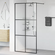 Vidaxl inloopdouchewand 100x195 cm esg-glas transparant en zwart - afbeelding 3